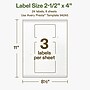 Avery Hemp Rectangle Laser/Inkjet Multipurpose Labels, 2-1/2" x 4", Off-White (24/Pack)~#|#~4B36B9F5-7B3F-4258-BA21732FE58208C8_sc7