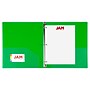 JAM Paper 1/2" 3-Ring Flexible Poly Binder, Green (PB75237GR)~#|#~4B37D24D-4280-4B6B-AE01F3CBF02CBF2D_sc7