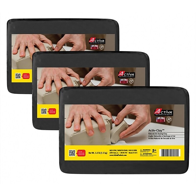 Activa Activ-Clay Air Drying Clay, Black, 9.9 lbs. (API366) image 1