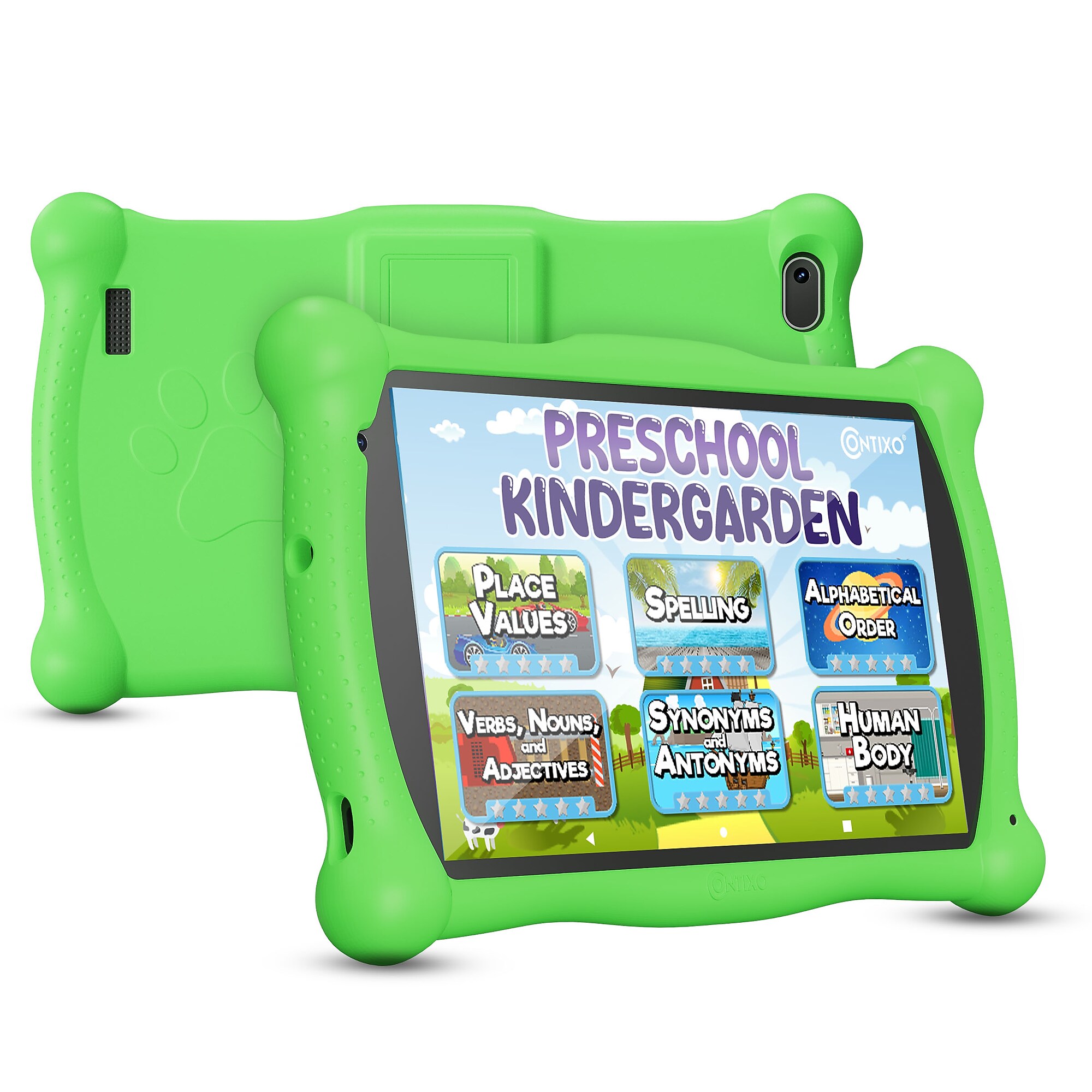 Contixo V10 Kids 7″ Tablet, Wi-Fi, 32GB, Android 11, Bundled with Stylus, Kid Proof Case with Kickstand, Green Sansujyuku sansujyuku.com