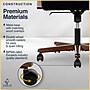 Finch NEO ONE Ergonomic Velvet Fabric/Wood Swivel Executive Chair, Black (52304-BLK)~#|#~4B4490BD-3176-45A7-A69FE29A2D457C8D_sc7
