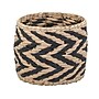 Household Essentials Cattail and Paper Zee Basket Decorative Storage Organizer, Natural/Black (HHML-6762)~#|#~4B472C73-8AD7-44A4-99E510D669C003D8_sc7