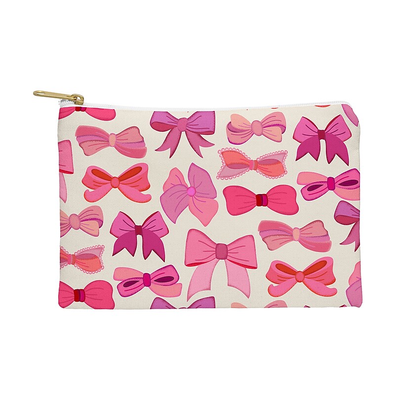 DENY Designs Vintage Pink 12" Polyester Travel Pouch, Water Resistant, Multicolored (87094-WPOFMD) image 1