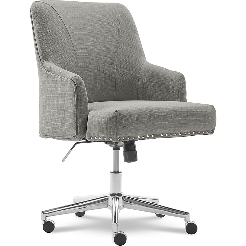 Serta Leighton Fabric Home Office Chair, Medium Gray (48445) image 1