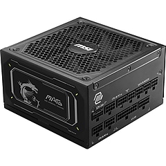 MSI MAG 1000W ATX 3.1 80 Plus Gold Internal Power Supply, Black
