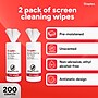 Staples Screen Cleaning Wipes, 100/Tub, 2/Pack (ST61848)~#|#~4B4D1FD9-012F-43E0-BFDADC5132D2A1AD_sc7