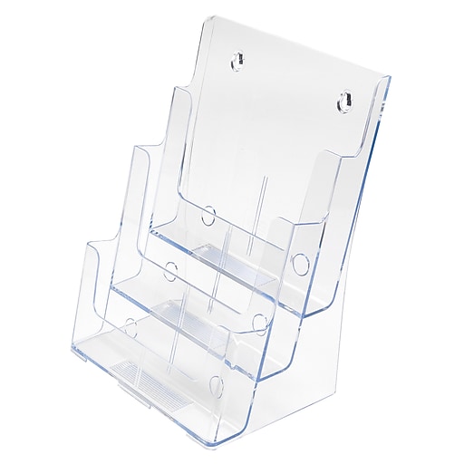 Staples® Literature Holder for Magazines, 8.25" x 11.7", Clear Plastic