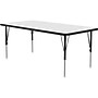 Correll Rectangular Activity Table, 60" x 30", Height-Adjustable, Frosty White/Black (A3060DE-REC-80)~#|#~4B5941A2-E639-483B-8EA99A81E7E79852_sc7