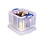 Really Useful Box 44.38 Quart Storage Box with Latching Lid, Plastic, Clear (42L CL)~#|#~4B5C8208-6FB0-42B7-BF9F0AEE2B34385E_sc7