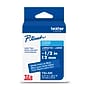 Brother P-touch Laminated Label Tape, 1/2" x 26.2', White on Blue (TZe535)~#|#~4B5D2BC9-3992-43DE-A74C8BDAFF90A5FA_sc7
