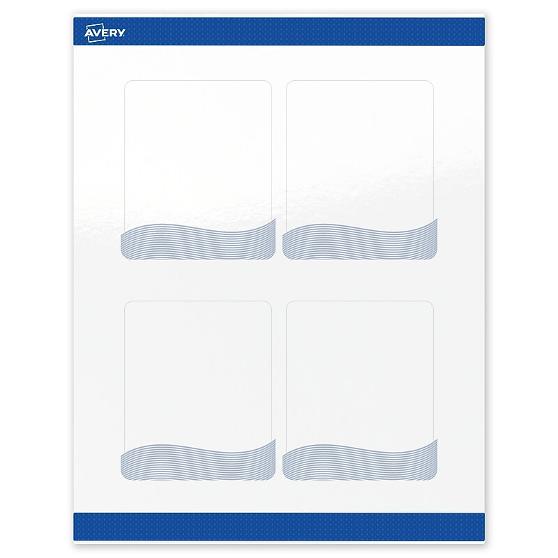 Avery Laser/Inkjet Rectangle Multipurpose Labels, 4" x 3-1/3", White, 40/Pack (S00-ETY) image 1