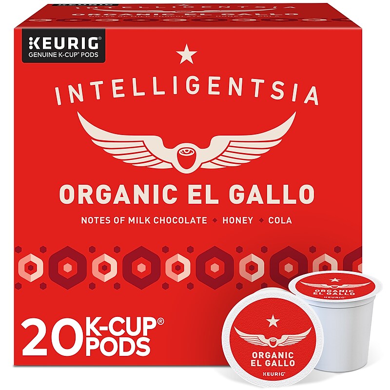 Intelligentsia Organic El Gallo Coffee Keurig® K-Cup® Pods, Light Roast, 20/Box (5000371867) image 1