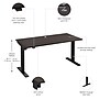 Bush Business Furniture Move 40 Series 60"W Electric Adjustable Standing Desk, Storm Gray/Black (M4S6030SGBK)~#|#~4B616790-BDDC-4207-83F6E68852378400_sc7