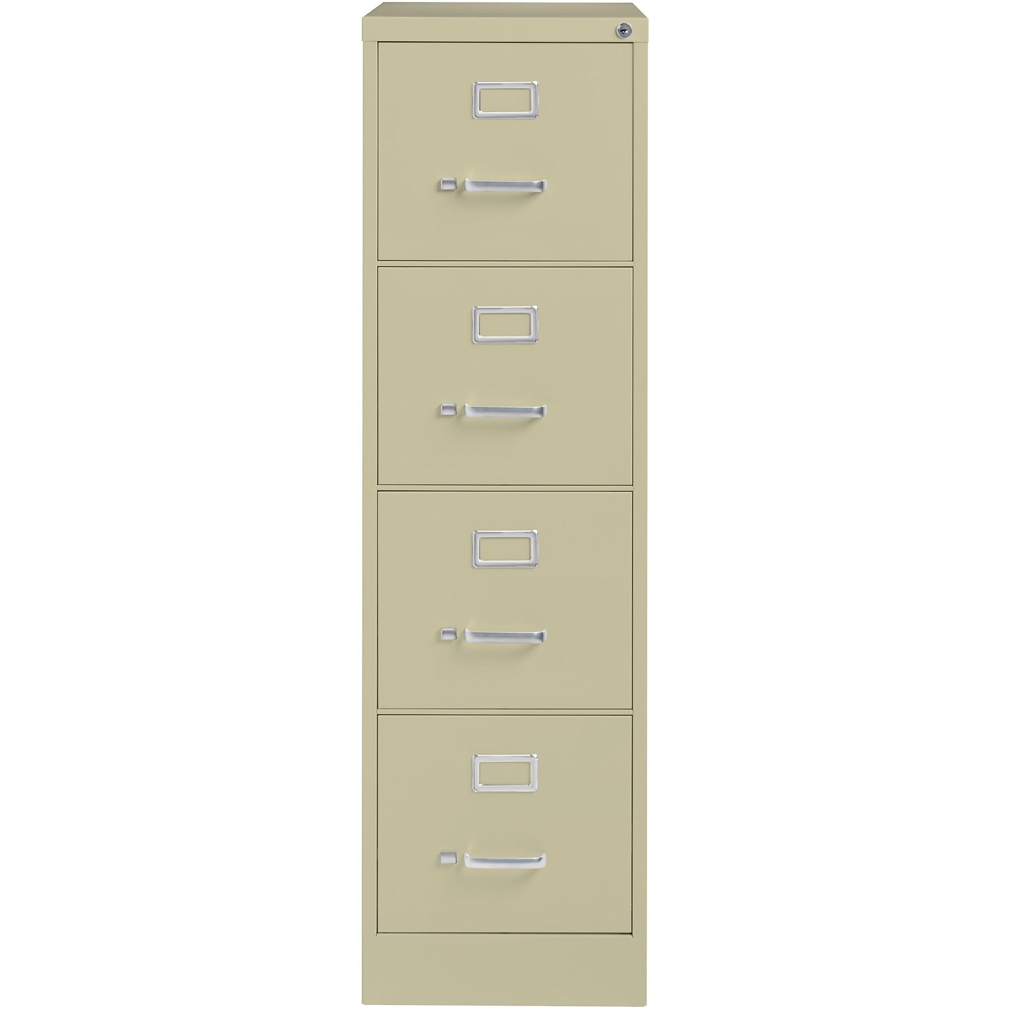 Lorell Commercial 4-Drawer Vertical File Cabinet, Letter Size, Lockable, 52″H x 15″W x 26.5″D, Putty (LLR60193) Sansujyuku sansujyuku.com