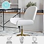 Martha Stewart Tyla Armless Faux Leather Swivel Executive Chair, White/Polished Brass (CH2209215WHGLD)~#|#~4B6B5665-2E21-4B5F-8E908B037FE8D971_sc7