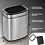 Alpine Industries Stainless Steel Trash Can with Lid and Liner, 5.2 Gallon, 2/Pack (ALP470-10L-2PK)~#|#~4B6D3AC8-E34F-4F5D-BC5F4F5609E9FD42_sc7