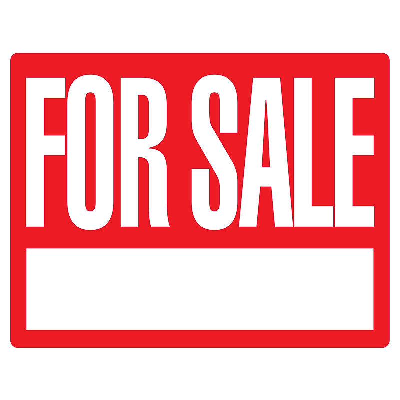 Cosco For Sale Outdoor Sign Kit, 19" x 15", Red/White (098534) image 1