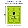 Avery Laser/Inkjet Multipurpose Rectangle Labels, 2" x 3", Bright Green, 160/Pack (94237)~#|#~4B73D687-6180-4C36-A4C43E18F8BA67AB_sc7