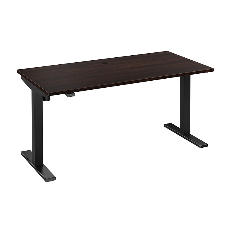 Bush Business Furniture Move 40 Series 60"W Electric Height Adjustable Standing Desk, Black Walnut/Black (M4S6030BWBK) image 1