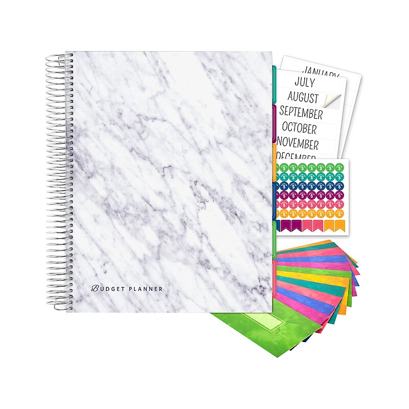 Global Printed Products 8.5" x 11" Budget Planner & Monthly Bill Organizer, Paperboard Cover, Gray/White (GPP-0073) image 1