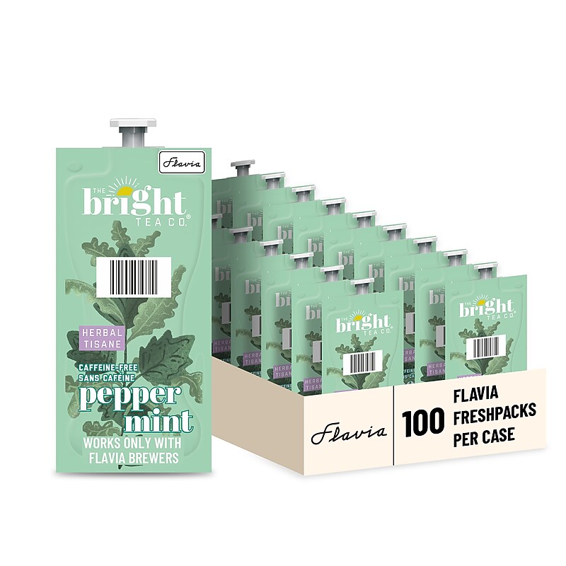 The Bright Tea Co. Peppermint Tea, Flavia Freshpacks, 100/Carton (MDRB505) image 1