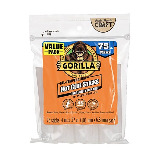 Gorilla Glue Sticks, Clear/Opaque, 75/Pack (3027502) Staples