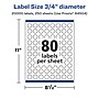 Avery Laser/Inkjet Round Multipurpose Labels, 0.75" Dia., White, 20000 Labels/Box (94504)~#|#~4B88117B-6D8D-4865-BCF249F0F15B0769_sc7