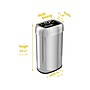 HLS Commercial Stainless Steel Trash Can with Open Lid, 16-Gallon, Silver (HLS16STV)~#|#~4B910965-2710-471B-84D87A55F13561FC_sc7