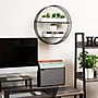 Mind Reader 2-Shelf Metal Wall Decor Circular Floating Shelves, 18" x 4" x 18", Black (WALLCIR-BLK)~#|#~4B925D3E-4752-453A-B094B64EA20D70D2_sc7
