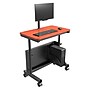 VersaDesk Deluxe 36"W Manual Adjustable Standing Computer Table, Cherry/Black (CTL3624-BC)~#|#~4B945E33-8FF8-492B-821CBE429B8B64EE_sc7