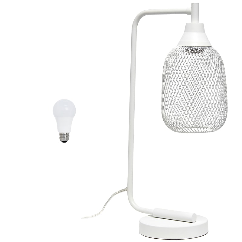 Elegant Designs LED Desk Lamp, 19", Matte White Metal (LD1060-WHT-LB) image 1