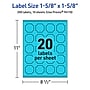 Avery Scalloped Decorative Edge Multipurpose Labels, 1-5/8" x 1-5/8", Bright Blue, 200/Pack (94110)~#|#~4B9A0D01-1DC3-47A7-B67F09611F085638_sc7