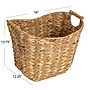 Household Essentials Water Hyacinth Seagrass Scoop Basket with Handles, Natural/Black (HE1240)~#|#~4B9F026F-CC51-4793-8F8D667FD851982A_sc7
