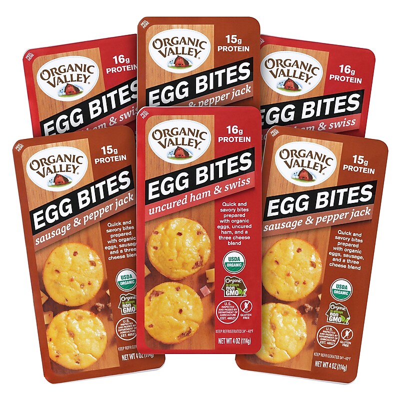 Organic Valley Egg Bites Variety Pack, 4oz, 6/Carton (600-03001) image 1