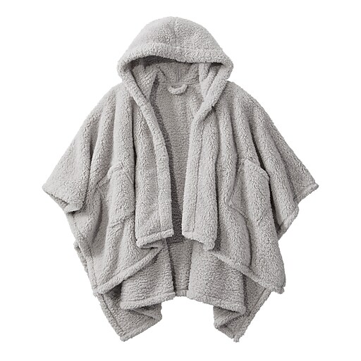 L.L.Bean Cozy Sherpa Wearable Throw, Gray (1000096385) | Staples