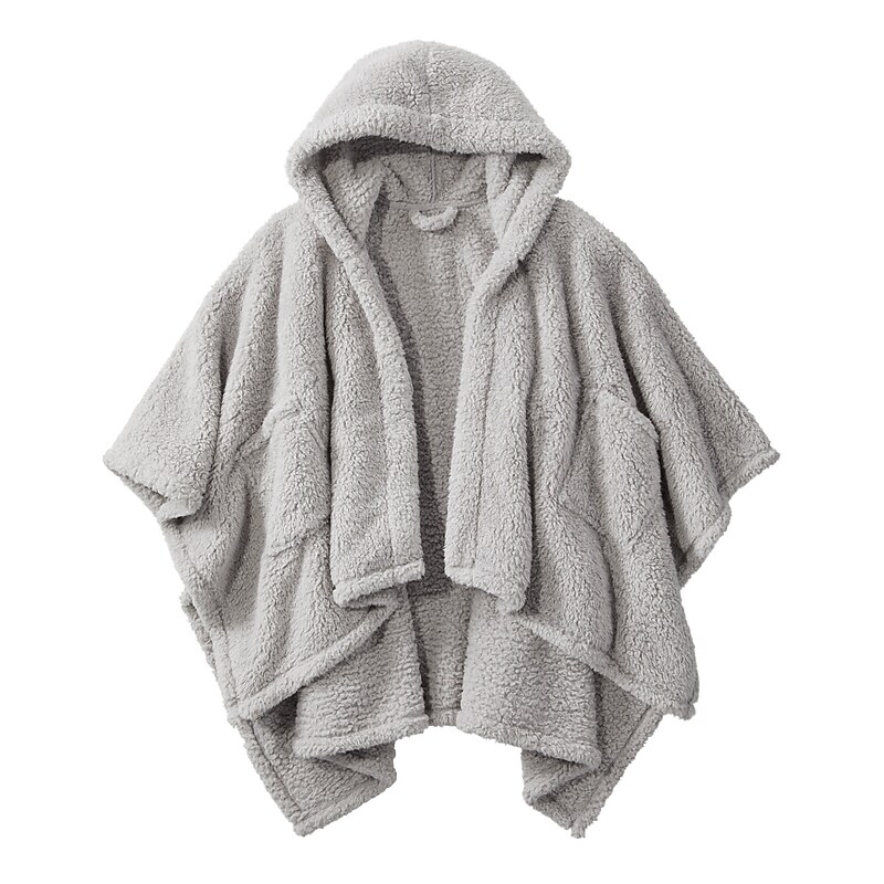 L.L.Bean Cozy Sherpa Wearable Throw, Gray (1000096385) image 1