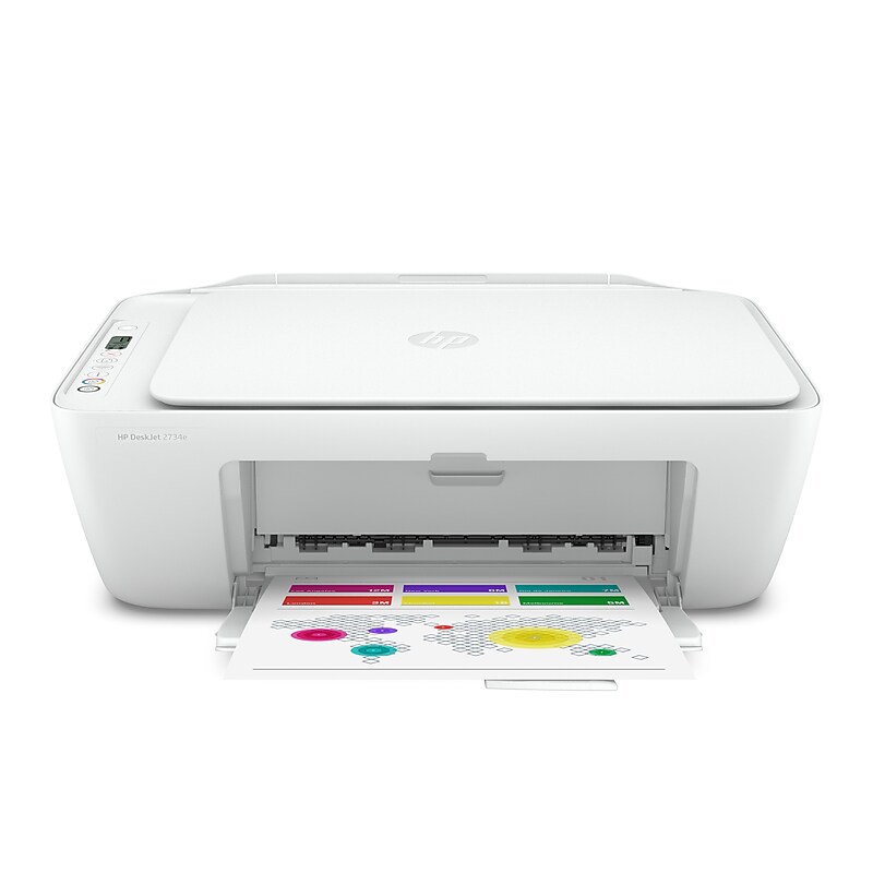 HP DeskJet 2734e Wireless Color All-In-One Inkjet Printer, Print, Scan, Copy, Best for Home, 6 Months FREE Ink with HP+ (26K72A) image 1