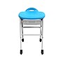 Luxor Plastic/Steel Adjustable-Height Classroom Stool with Wheels and Storage, Blue/White (MBS-STOOL-2)~#|#~4BAD8AF6-9338-46A6-B2D8520330AAE2D2_sc7