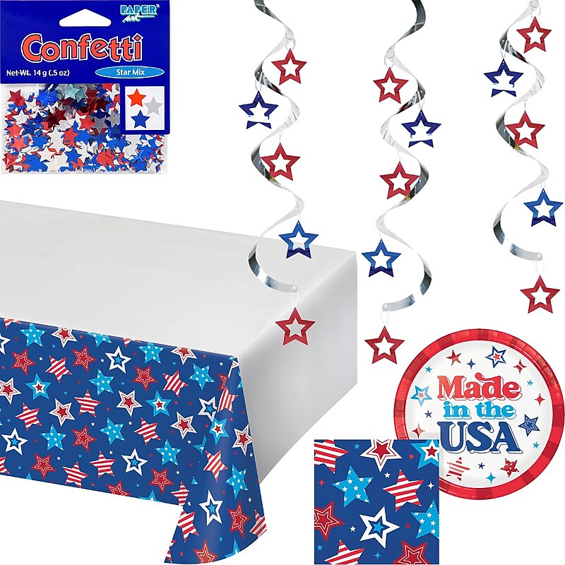 Creative Converting Patriotic Proud Party Kit, Serves 8 (DTC9214E4A) image 1