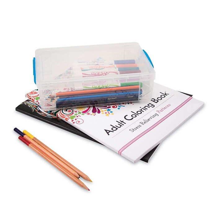 Advantus Super Stacker Plastic Snap Pencil Box, Clear (AVT37539