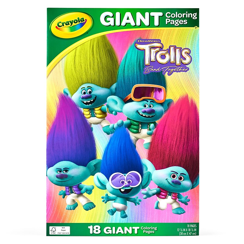 Crayola Trolls Giant Coloring Pages (04-0735) image 1