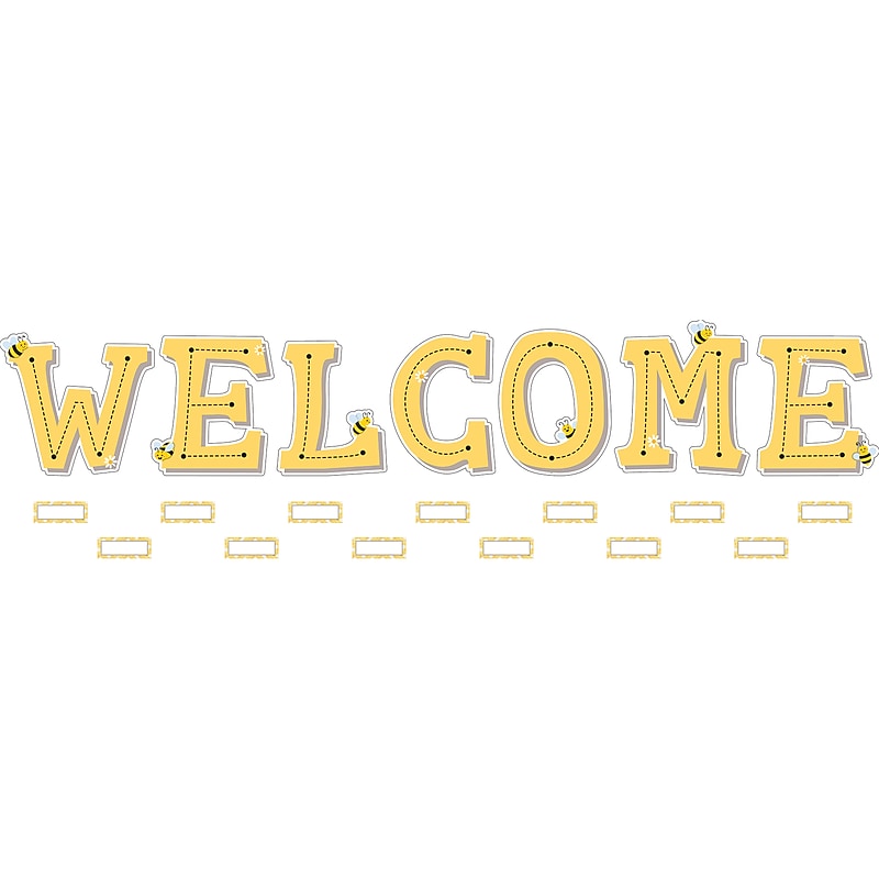 Teacher Created Resources Buzzing Bees Welcome Bulletin Board Set, 55/Set (TCR6912) image 1