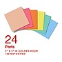 Staples Ultra Sticky Notes, 3" x 3", Golden Hour Collection, 100 Sheets/Pad, 24 Pads/Pack (ST62885)~#|#~4BB7CA97-53BF-42D6-B8A657E251664255_sc7