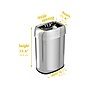 HLS Commercial Stainless Steel Trash Can with Open Lid, 13-Gallon, Silver (HLS13STV)~#|#~4BB8751F-EA1E-4009-9EA1440B670B951C_sc7