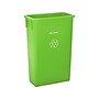 Alpine Industries Polypropylene Recycling Bin with Lid and Dolly, 23 Gallon, Lime Green (ALP477-LGRN1-PKD)~#|#~4BBD6FAB-0604-45CD-B3BB96D40EFB3C5E_sc7