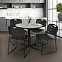 Regency 30-inch Round Table with 4 Chairs, Black (TB30RNDPL44BK)~#|#~4BC15389-B515-4433-B27E41B9918D8F36_sc7