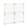 Azar Sign Holder, 16" x 16", Wall Mounted, Gold Acrylic, 4/Pack (105520-GLD-4PK)~#|#~4BC26F4B-1AF6-4996-82C900F361F88F43_sc7