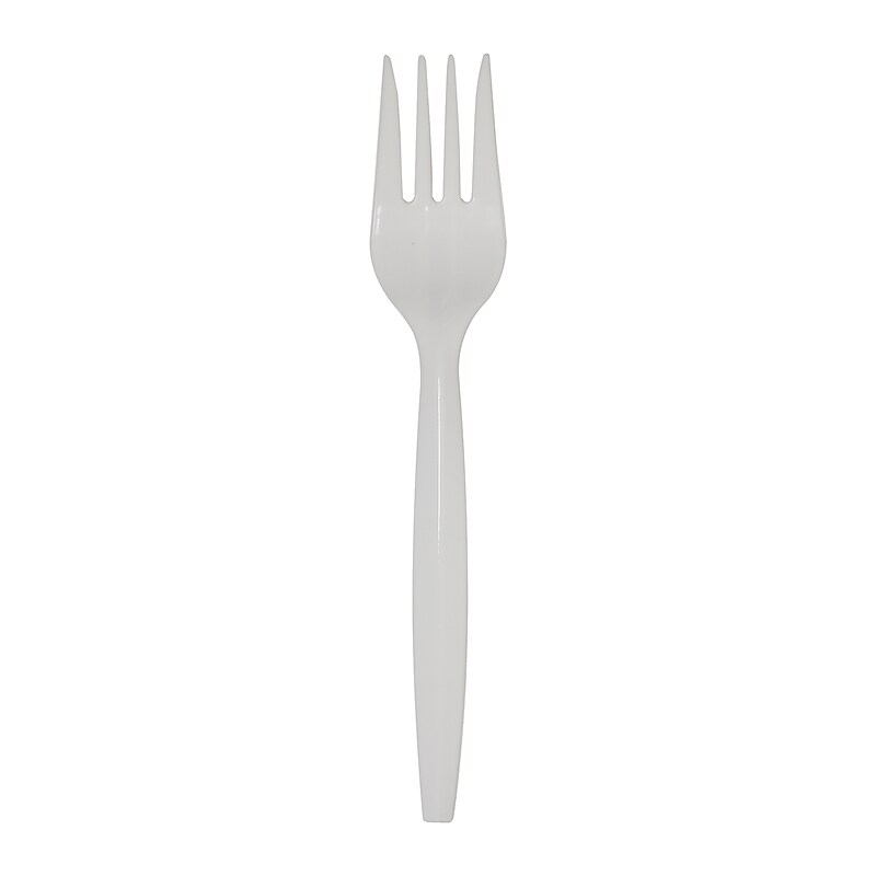Dixie Ultra SmartStock Series-B Plastic Fork Refills, Medium-Weight, White, 960/Carton (SSF21P) image 1