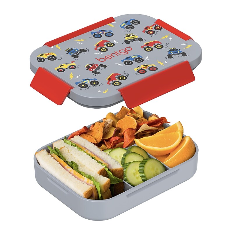 bentgo Snap & Go Kids Bento Box, Trucks, 33.6 oz. (BGKDBOX-TKS) image 1