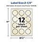 Avery Pearlized Ivory Burst Multipurpose Labels, 2.25", Ivory, 600/Box (94608)~#|#~4BD26EC3-6603-4111-AE567FF9A6A48FDB_sc7
